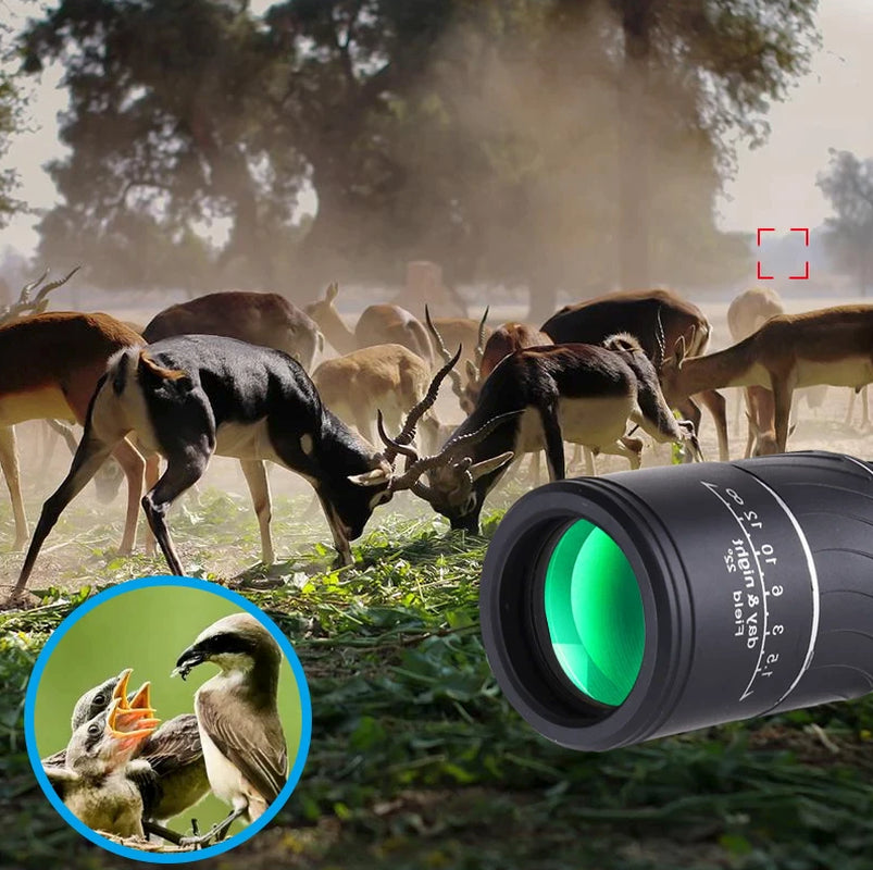 40X60 Monocular Binoculars with Night Vision BAK4 Prism High Power Waterproof