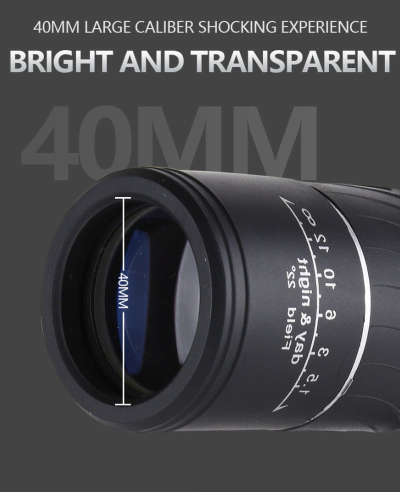 40X60 Monocular Binoculars with Night Vision BAK4 Prism High Power Waterproof